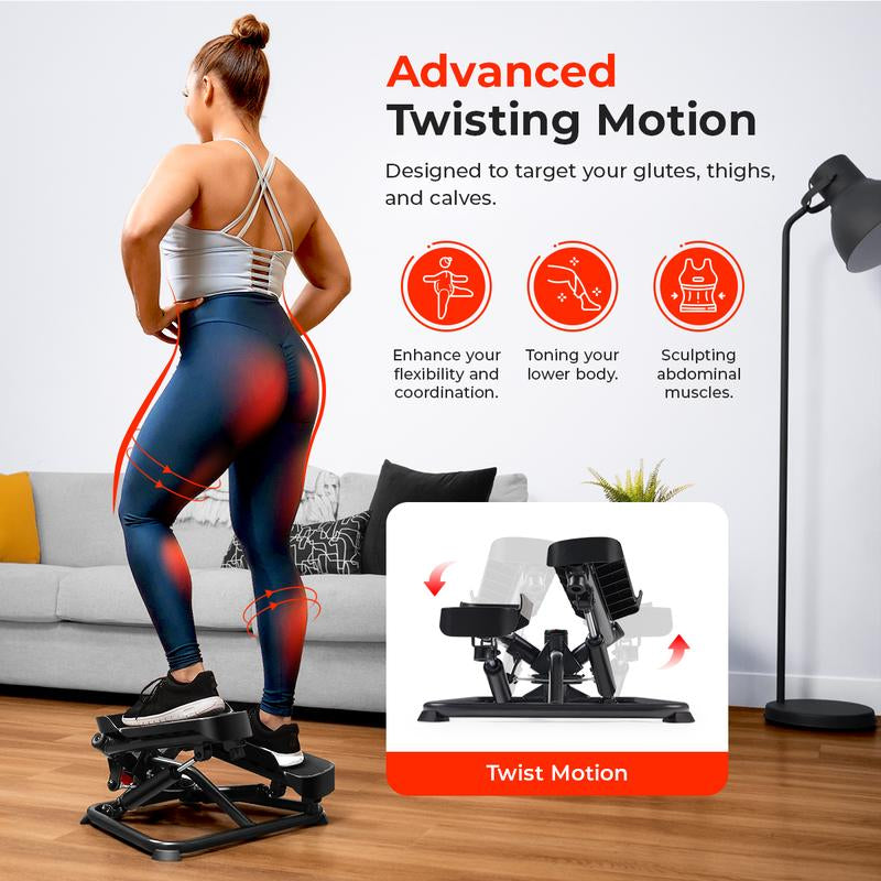 High-quality twist stair steppers paired with durable resistance bands for effective home workouts