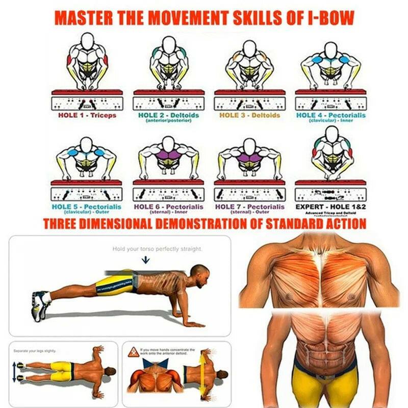 Foldable Push-Up Board Set for Full-Body Workout.