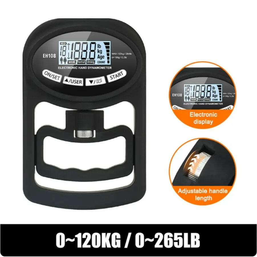 Hand dynamometer measuring grip strength accurately for enhanced muscle assessment and rehabilitation purposes