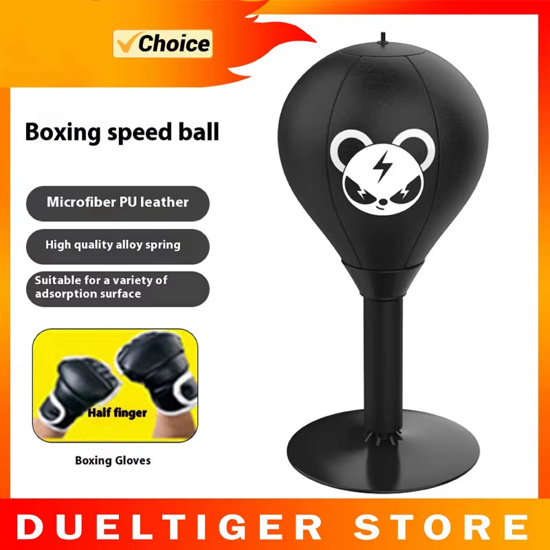 Stress relief exercise using a boxing speed ball enhances focus and agility for effective workout sessions.
