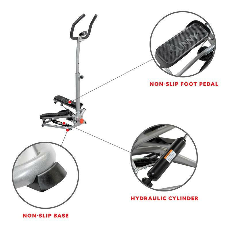 Twist stair stepper equipped with LCD monitor for effective cardiovascular exercise and performance tracking