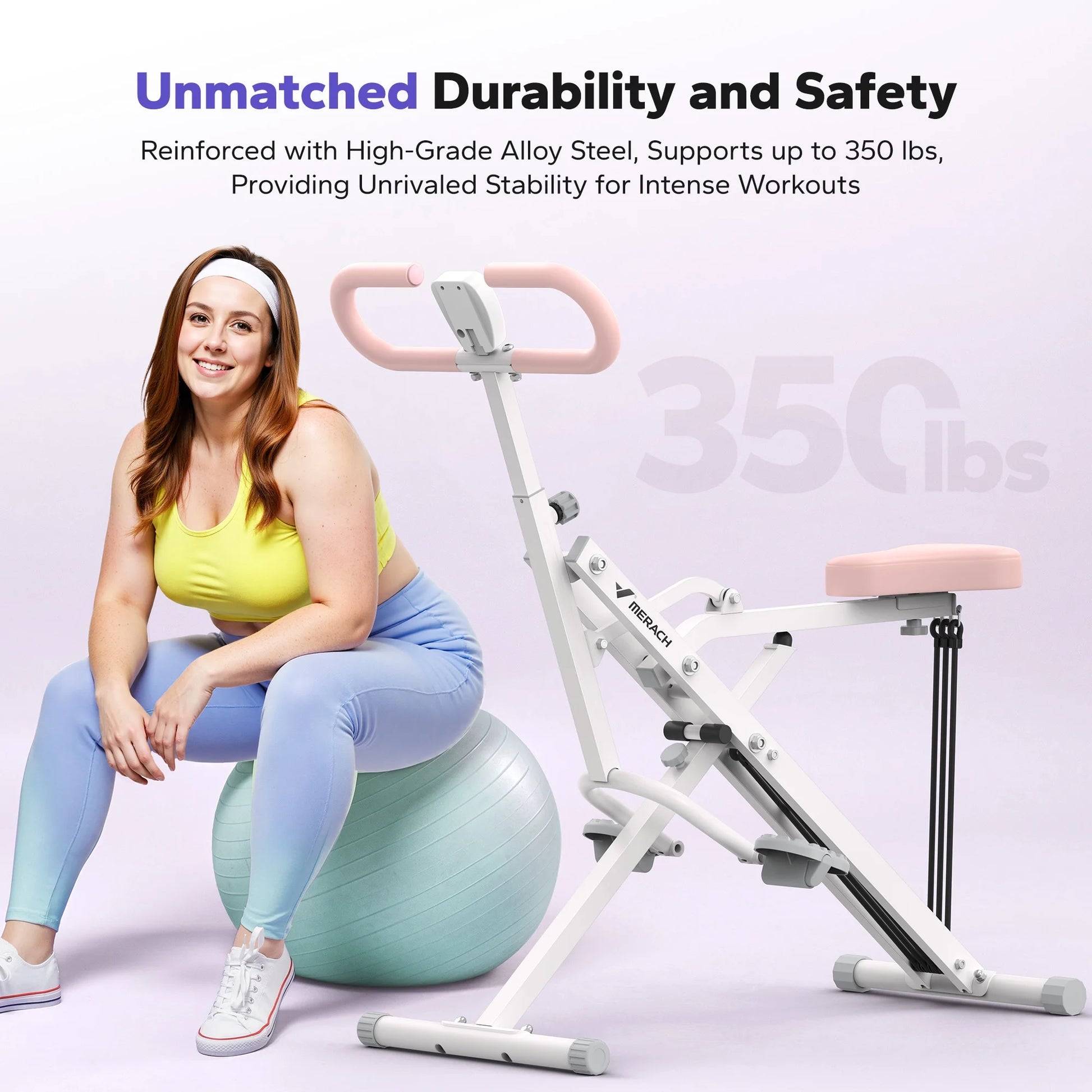 Adjustable Squat Trainer with Triple Resistance Bands for Total Lower Body Strength.