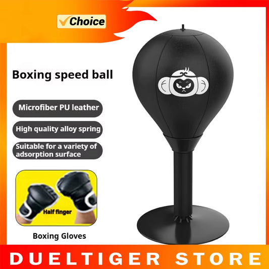 Stress relief exercise using a boxing speed ball enhances focus and agility for effective workout sessions.