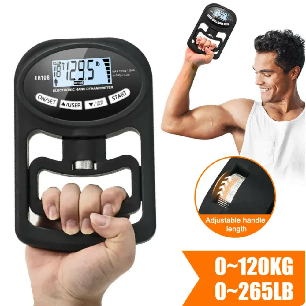 Hand dynamometer measuring grip strength accurately for enhanced muscle assessment and rehabilitation purposes