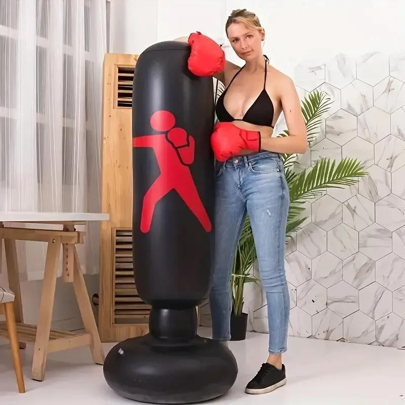 Durable Home Boxing Bag with Non-Slip Base.