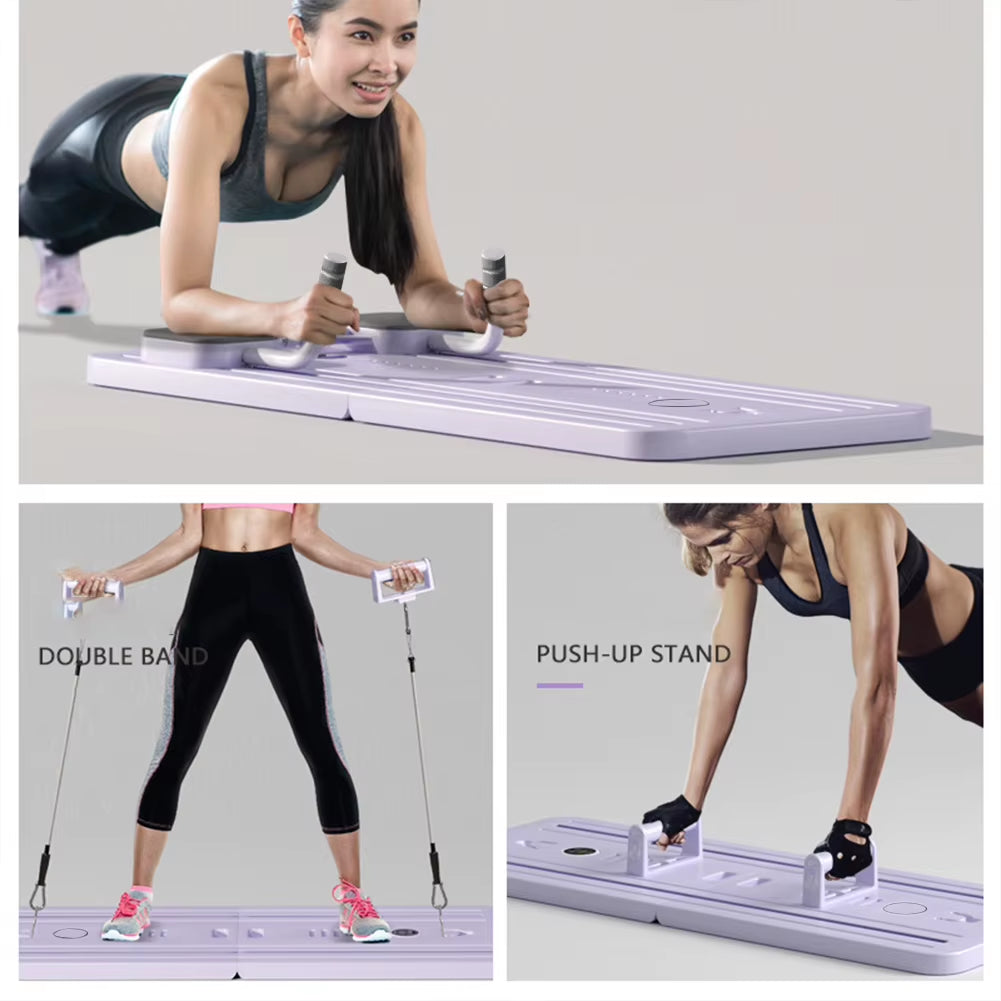 Core Sculptor demonstrating Pilates Powerboard exercises for enhanced strength and flexibility