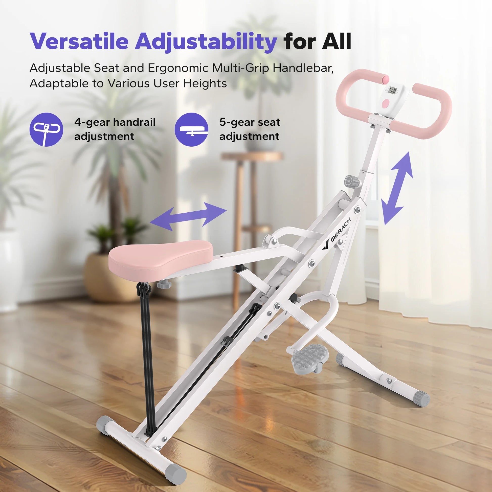 Adjustable Squat Trainer with Triple Resistance Bands for Total Lower Body Strength.