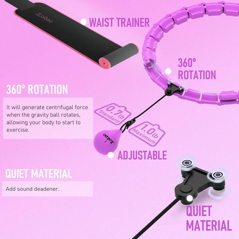Smart hula hoop designed for fitness enthusiasts seeking engaging and effective exercise equipment.