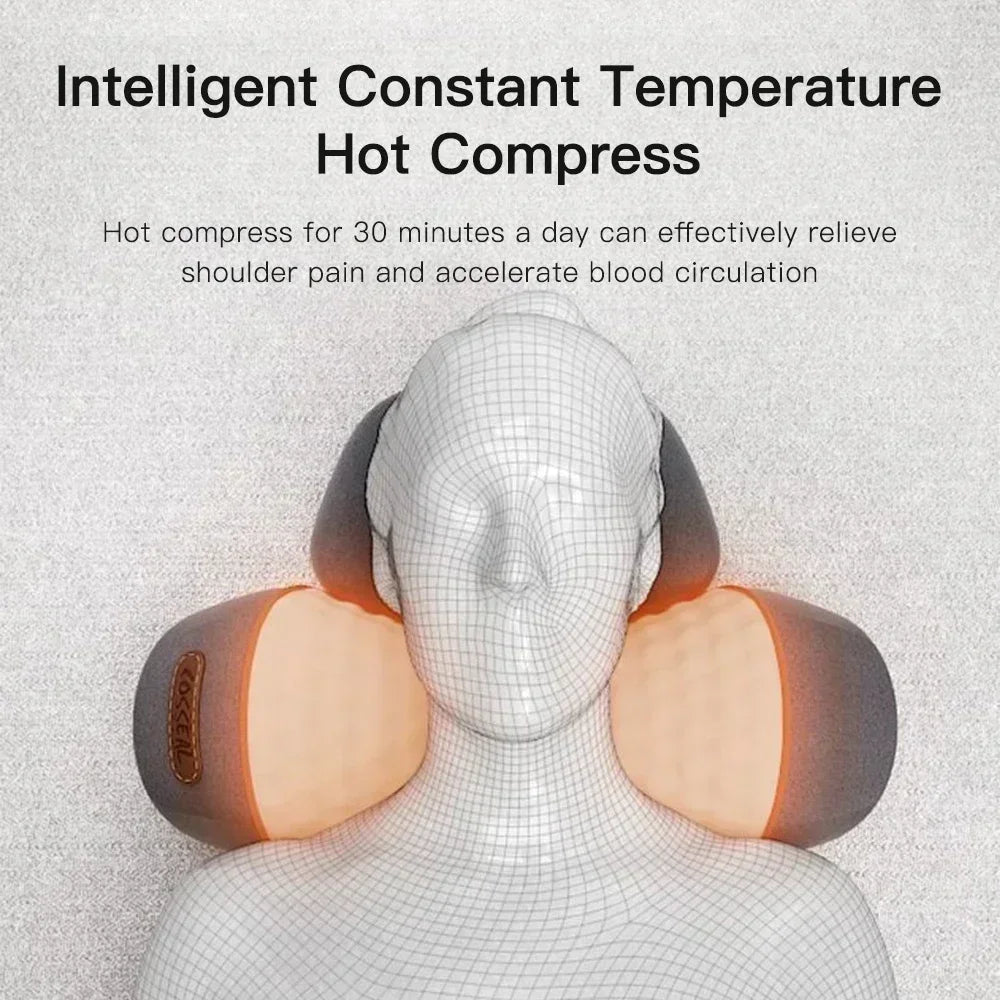 Electric massager and memory foam pillow for enhanced comfort and relaxation