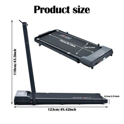 Portable treadmill for efficient home workouts, combining convenience and advanced fitness technology.