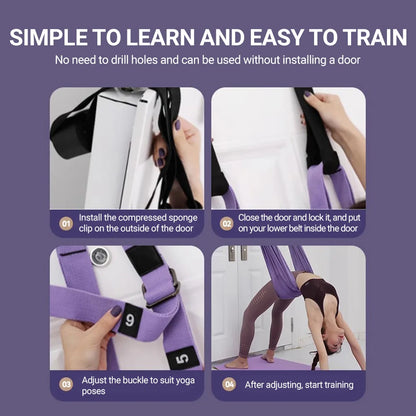 Aerial Yoga Strap Pull Rope Hammock Trainer.