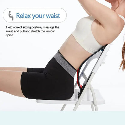 Post exercise relief using an ergonomic back stretcher for enhanced spinal flexibility and muscle recovery