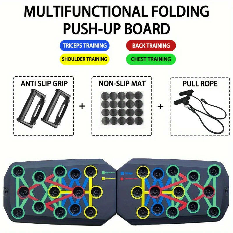 Foldable Push-Up Board Set for Full-Body Workout.
