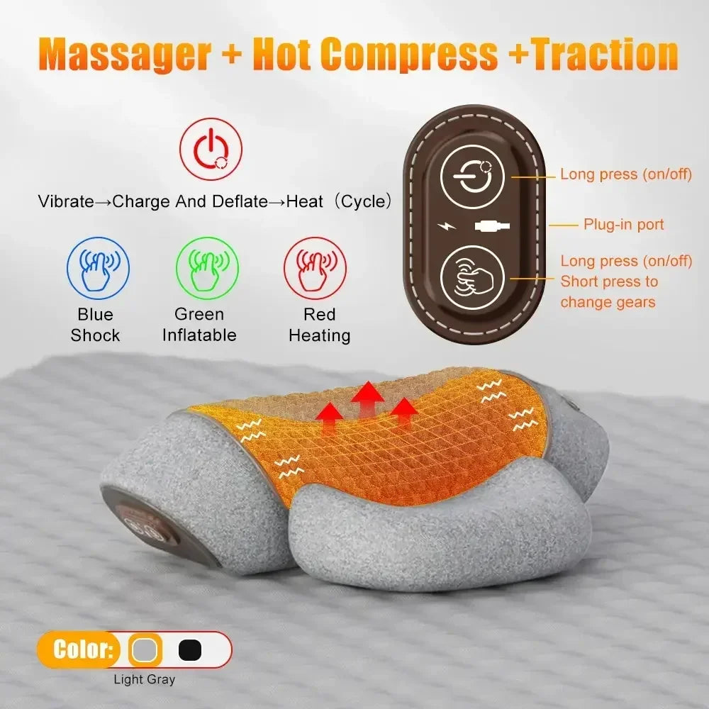 Electric massager and memory foam pillow for enhanced comfort and relaxation
