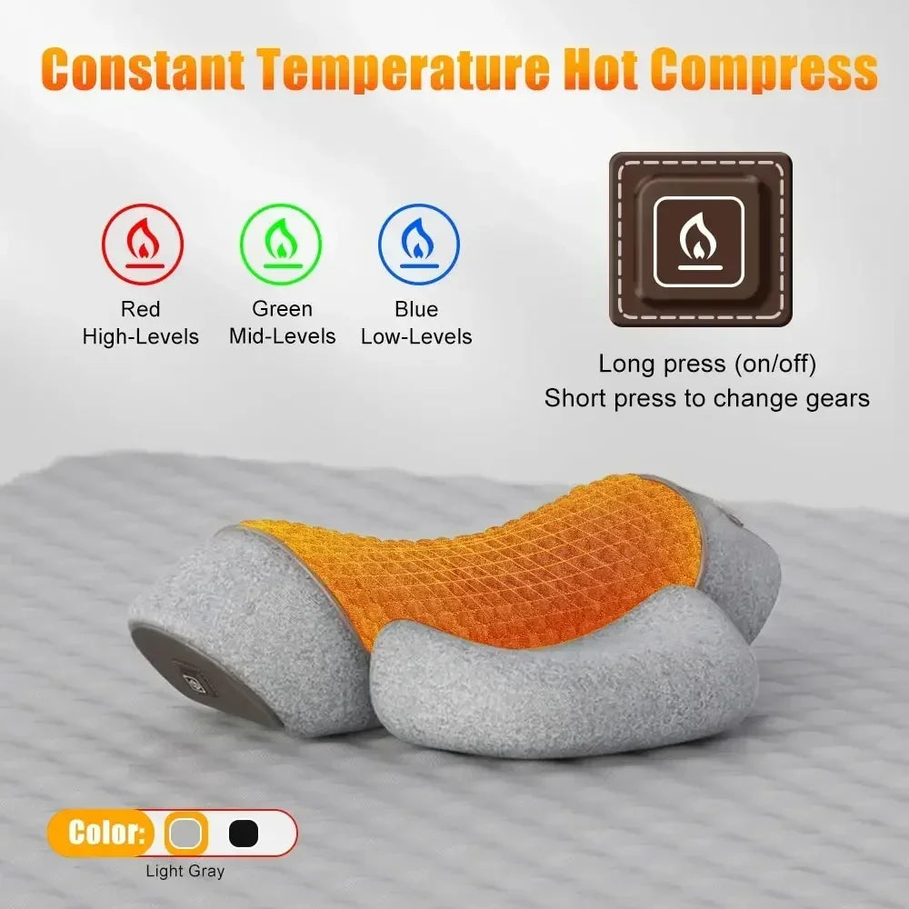 Electric massager and memory foam pillow for enhanced comfort and relaxation