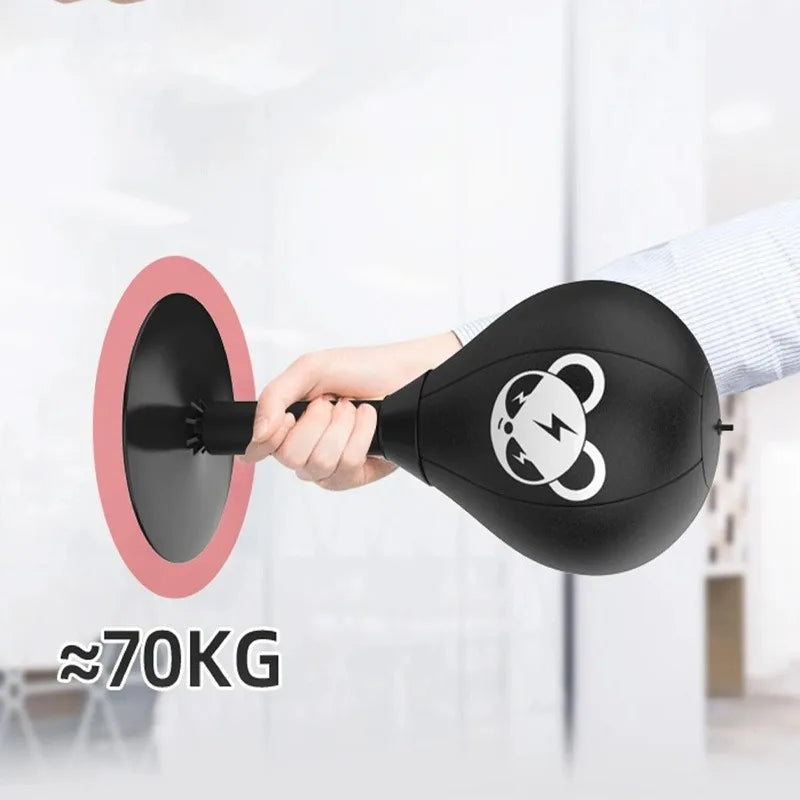 Stress relief exercise using a boxing speed ball enhances focus and agility for effective workout sessions.