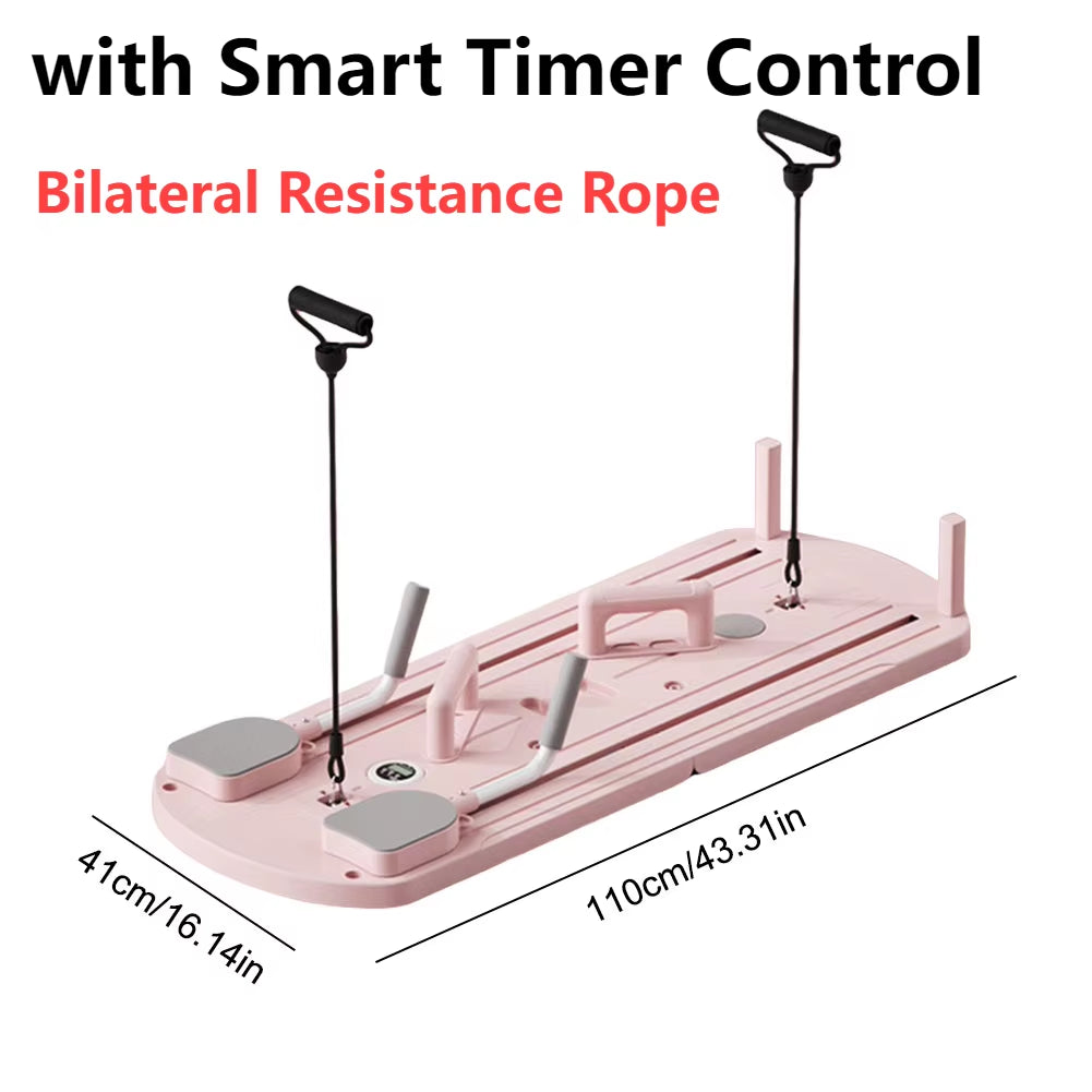 Core Sculptor demonstrating Pilates Powerboard exercises for enhanced strength and flexibility