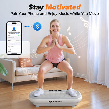 Vibration plate with Bluetooth control for enhanced workout flexibility and seamless user experience