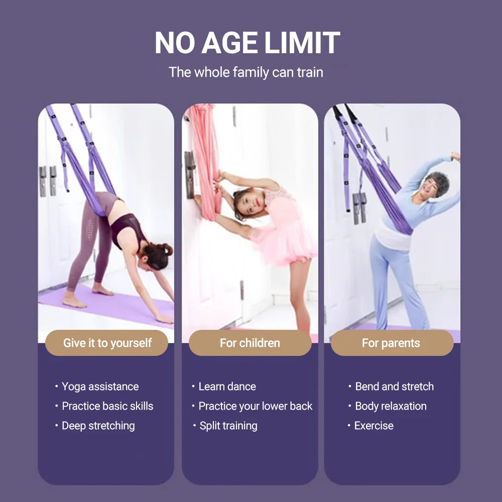Aerial Yoga Strap Pull Rope Hammock Trainer.