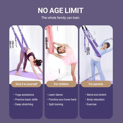 Aerial Yoga Strap Pull Rope Hammock Trainer.