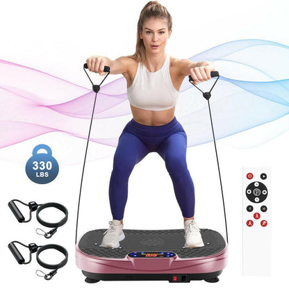 Workout session using a vibration plate to enhance fitness and muscle toning effectively.