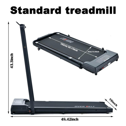 Portable treadmill for efficient home workouts, combining convenience and advanced fitness technology.