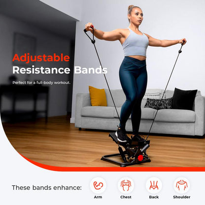 High-quality twist stair steppers paired with durable resistance bands for effective home workouts