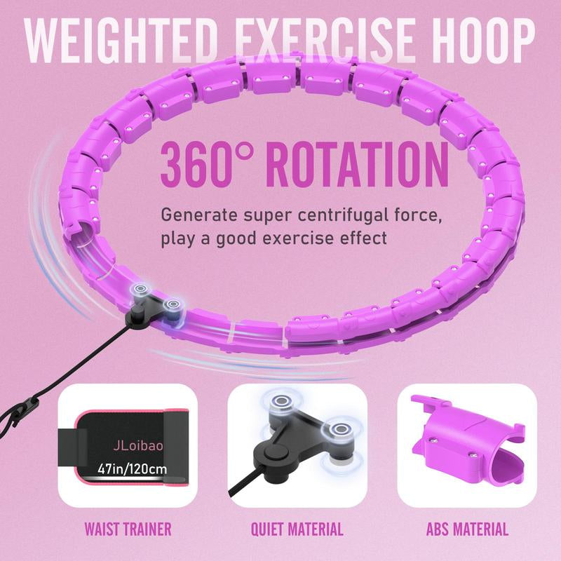 Smart hula hoop designed for fitness enthusiasts seeking engaging and effective exercise equipment.