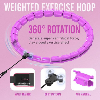 Smart hula hoop designed for fitness enthusiasts seeking engaging and effective exercise equipment.