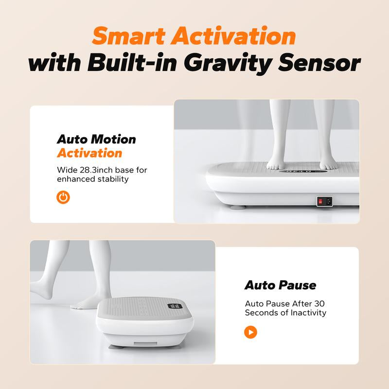 Vibration plate with Bluetooth control for enhanced workout flexibility and seamless user experience