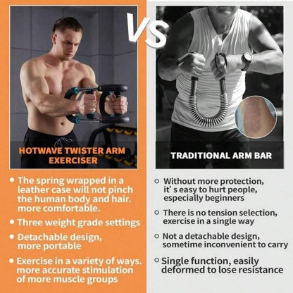 Adjustable resistance arm trainer enhancing upper body strength and muscle tone for effective fitness workouts.