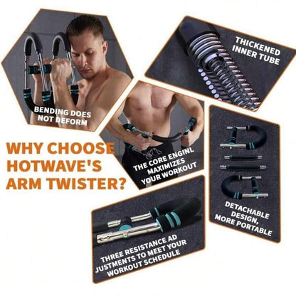 Adjustable resistance arm trainer enhancing upper body strength and muscle tone for effective fitness workouts.