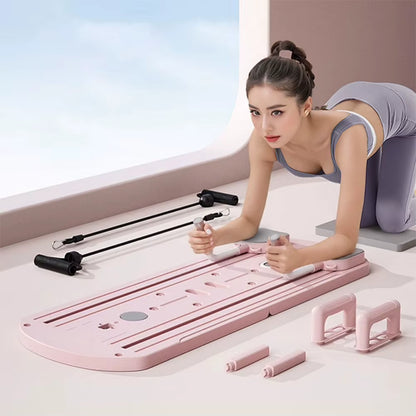 Core Sculptor demonstrating Pilates Powerboard exercises for enhanced strength and flexibility