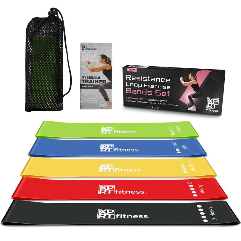 5 Different Resistance Bands for Home Workout.