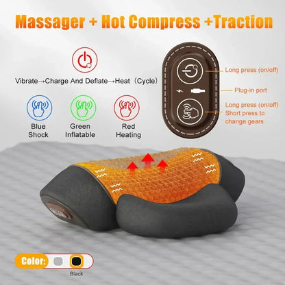 Electric massager and memory foam pillow for enhanced comfort and relaxation