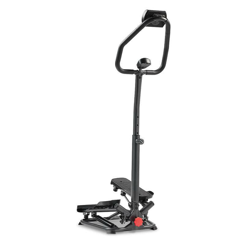 Twist stair stepper equipped with LCD monitor for effective cardiovascular exercise and performance tracking