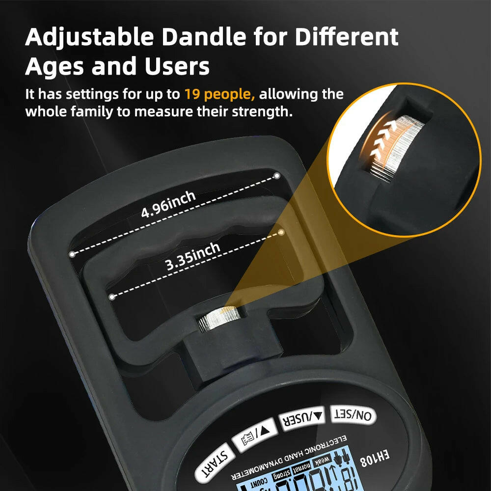 Hand dynamometer measuring grip strength accurately for enhanced muscle assessment and rehabilitation purposes