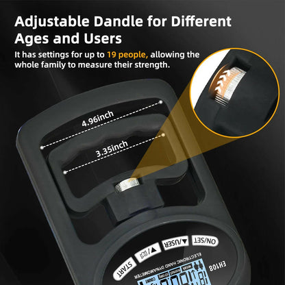 Hand dynamometer measuring grip strength accurately for enhanced muscle assessment and rehabilitation purposes