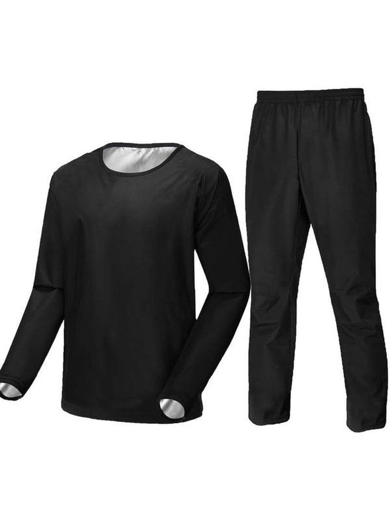 High-quality tracksuits designed for enhanced performance paired with a sauna suit for effective workout sessions