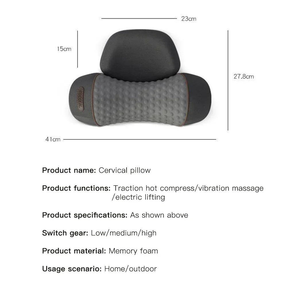 Electric massager and memory foam pillow for enhanced comfort and relaxation
