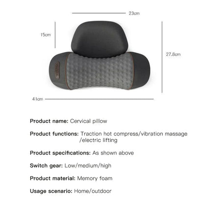 Electric massager and memory foam pillow for enhanced comfort and relaxation