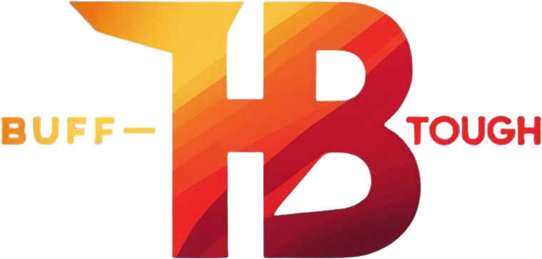 Colorful logo with 'BUFF TOUGH' text on a white background